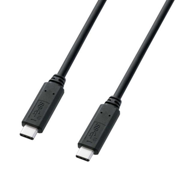 サンワサプライ　1.0m[USB-C ⇔ USB-C]3.1 Gen2ケーブル 充電・転送 USB ...