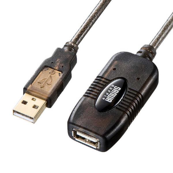 サンワサプライ　延長ケーブル [USB-A オス→メス USB-A /5.0m /USB2.0] ブ...