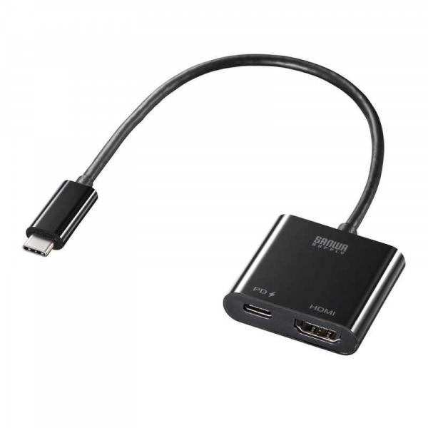 サンワサプライ　USB Type C-HDMI変換アダプタ（4K/60Hz/PD対応）　ADALCP...