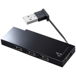 サンワサプライ　USB2.0ハブ (4ポート・ブラック)　USB-2H416BK