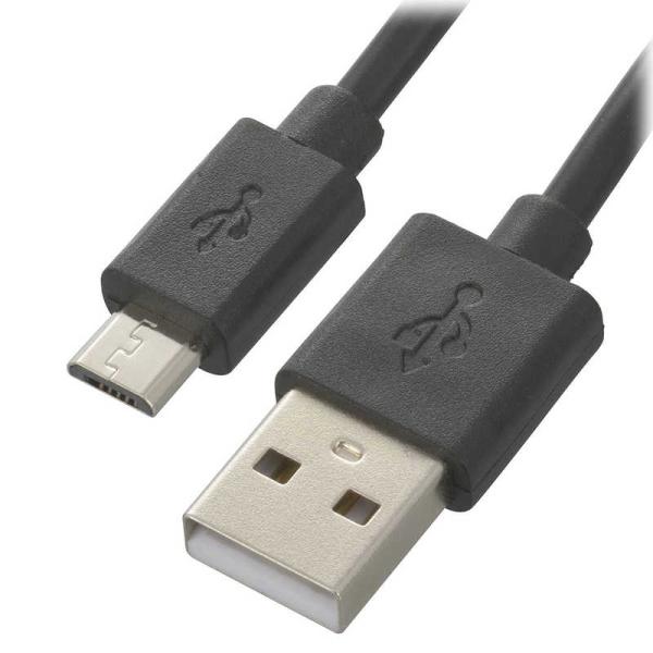 オーム電機　USBケーブル2A USB-マイクロB 3m ［Type-Aオス /microBオス］　...