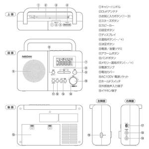 オーム電機 時計付き PLLポータブルラジオ ...の詳細画像3