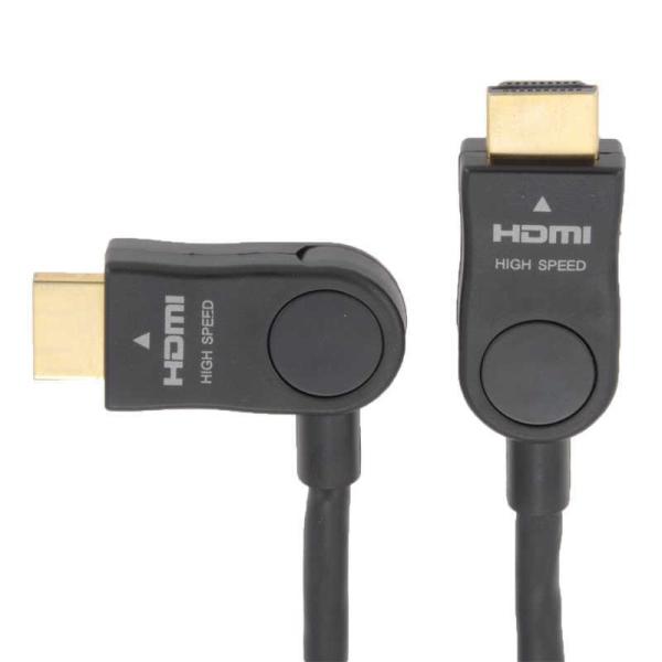 オーム電機　HDMIケーブル ブラック [1.5m /HDMI⇔HDMI /スイングタイプ /4K対...