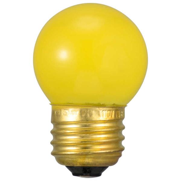 オーム電機　ミニボール球 E26 7Wイエロー ［E26 /ボール電球形 /黄色 /1個］　LB-G...