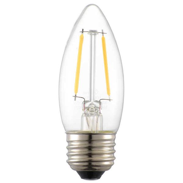 オーム電機　LED電球 フィラメント シャンデリア形 E26 25形相当 調光器対応　LDC2L/D...
