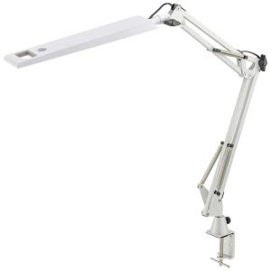 オーム電機　LEDアームライト クランプタイプ ホワイト　AS-LS28B-W｜コジマYahoo!店