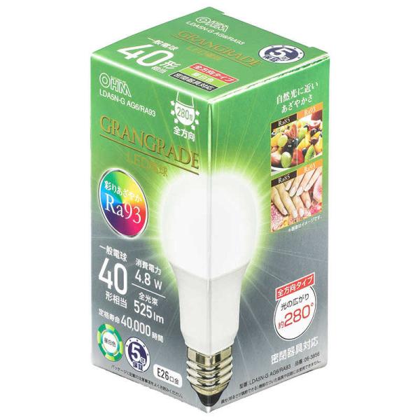 オーム電機　LED電球 E26 40形相当 昼白色 E26/N/40W　LDA5N-GAG6/RA9...
