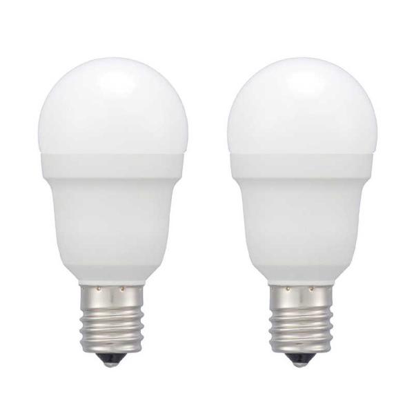 オーム電機　LED電球小形 ［E17 /一般電球形 /60W相当 /電球色 /2個 /広配光タイプ］...