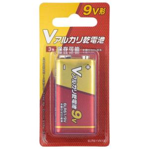 オーム電機　Vアルカリ乾電池 9V形 1本  [1本 /アルカリ]　6LR61VN1B｜コジマYahoo!店