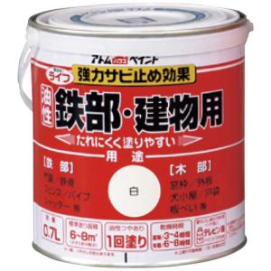 アトムサポート コジマ アトムペイント油性鉄部 木部用ライフ07L白  00001-00201