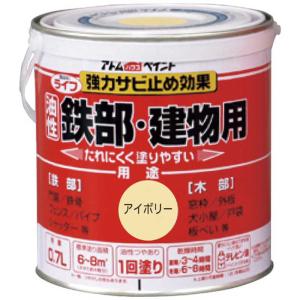 アトムサポート コジマ アトムペイント油性鉄部 木部用ライフ07Lアイボリー  00001-00203