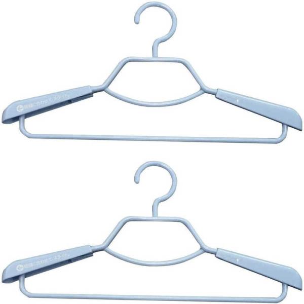 シンコハンガー　形態安定シャツ用ハンガー 2本組 スカイBL　ケイタイアンテイシャツヨウハンガー2