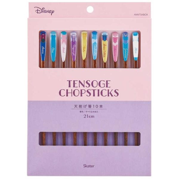 スケーター　天削げ箸21cm 10本セット ディズニー/ドレス　ANNTS4BOX