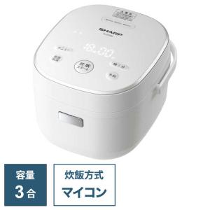 シャープ　SHARP　ジャー炊飯器(0.5~3合)  ホワイト系 [3合 /マイコン]　KS-CF05D-W