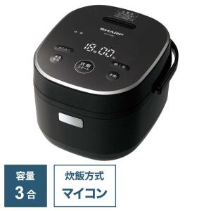 シャープ　SHARP　ジャー炊飯器(0.5~3合)  ブラック系 [3合 /マイコン]　KS-CF0...