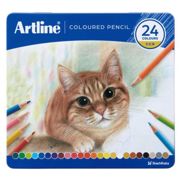 シヤチハタ　色鉛筆 24色セット Artline(アートライン)　KCP-24C/H