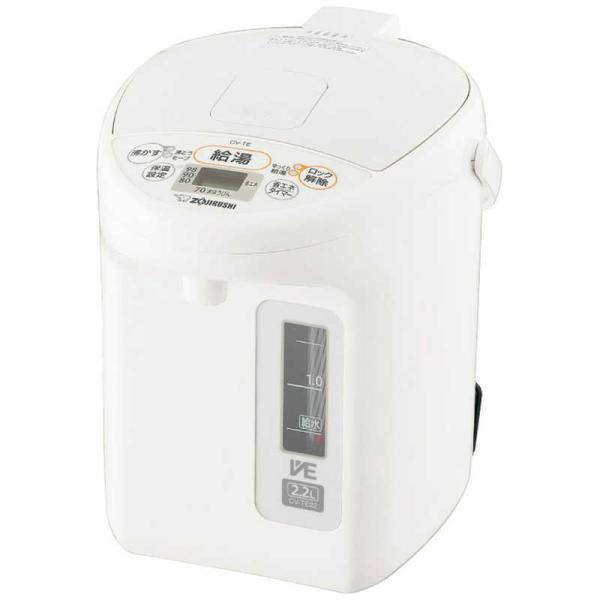 象印マホービン　ZOJIRUSHI　VE電気まほうびん 優湯生 ホワイト [2.2L/蒸気セーブ機能...