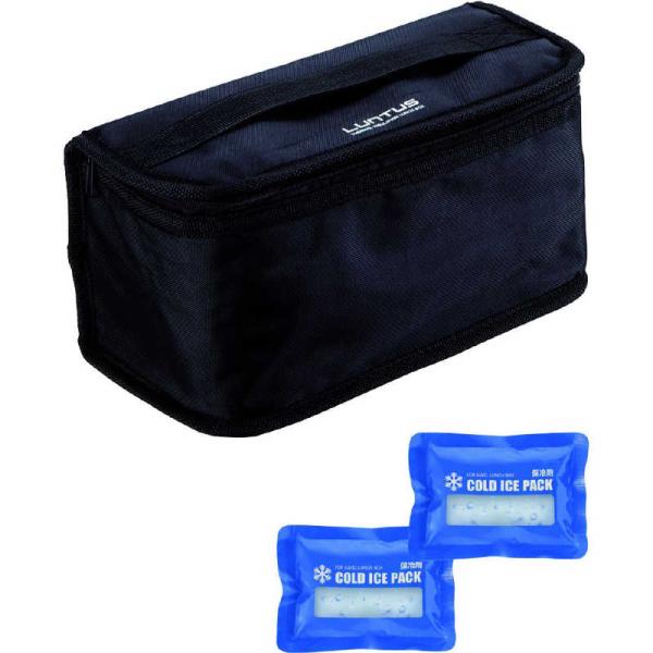 アスベル　2段用保冷ランチバッグ(保冷剤付) ブラック　A3165