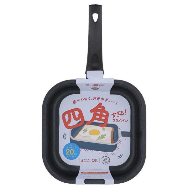 ベストコ　フライパン 20cm IH ガス火対応 四角すぎる！フライパン　ND-3632