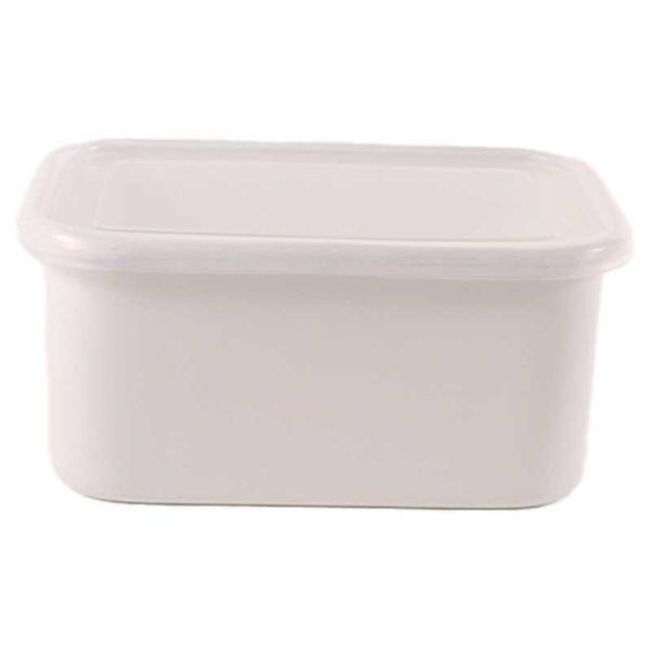 野田琺瑯　WRF-M w/s レクタングル深型 Mシール蓋付　475005