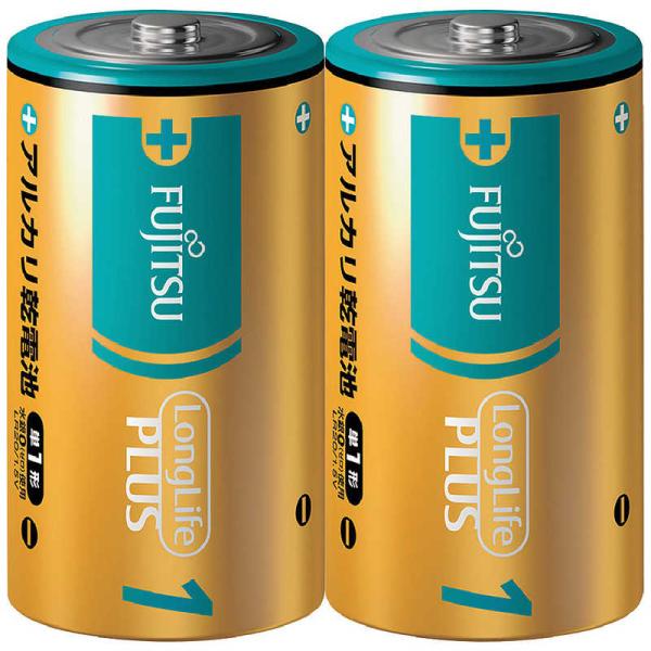 富士通　FUJITSU　富士通アルカリ乾電池単1LongLifePlus2個パック 　LR20LP2...