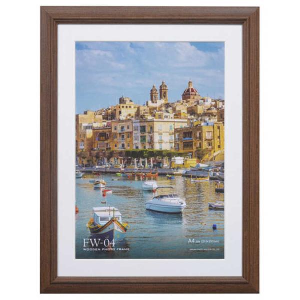 ハクバ　木製額 FW-04 ブラウン A4　FW-4-BRA4 ブラウンA4切