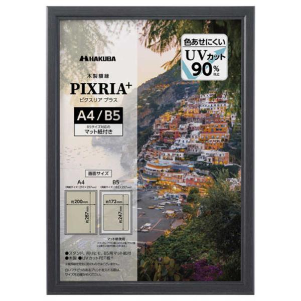 ハクバ　木製額 ピクスリアプラス A4/B5 ブラック　FWPXP-BKA4