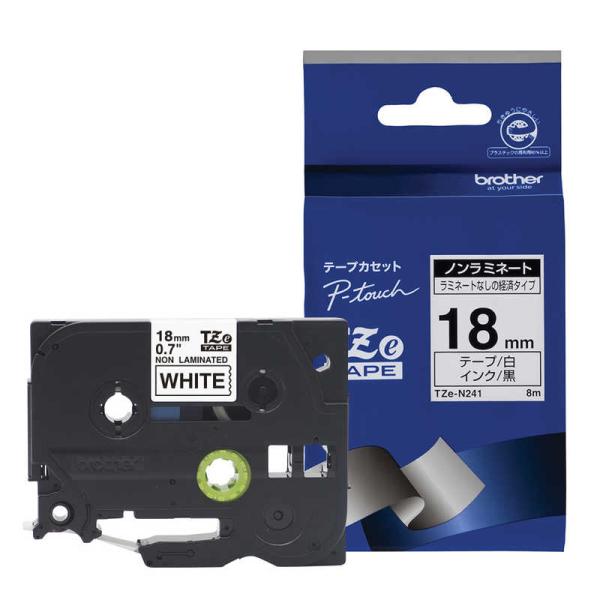 ブラザー　brother　【純正】ピータッチ ノンラミネートテープ 幅18mm (黒文字/白/ノンラ...