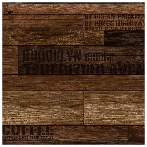 明和グラビア　壁紙 はがせる シール スタンプウッド 45×250cm ウォールシート リメイクシー...