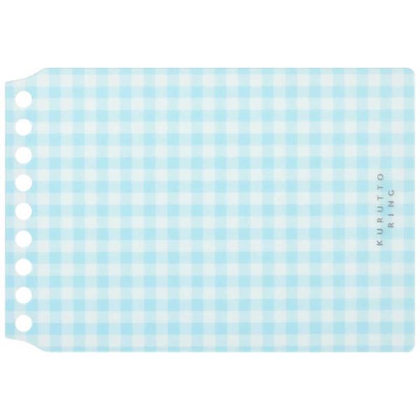 maruman　マルマン　くるっとリング ミニサイズ 表紙ギンガムチェック ライトブルー　FMR9P...