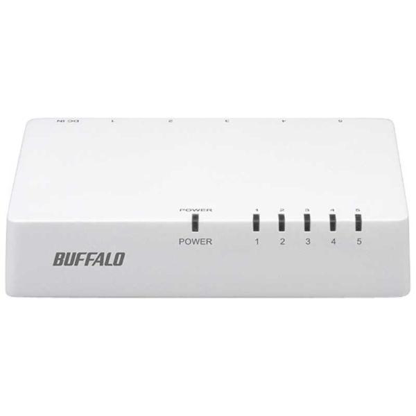BUFFALO　スイッチングハブ「5ポート・100/10Mbps・ACアダプタ」ホワイト　LSW4-...