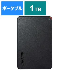 BUFFALO　外付けHDD ブラック [ポータブル型 /1TB]　HD-PCFS1.0U3-BBA｜y-kojima