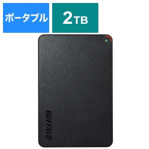 BUFFALO　外付けHDD ブラック [ポータブル型 /2TB]　HD-PCFS2.0U3-BBA｜y-kojima