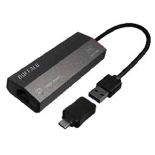 BUFFALO　2.5GbE対応 USBLANアダプタ TypeAtoCコネクタ付　LUA-U3-A...