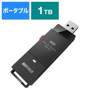 BUFFALO　外付けSSD USB-A接続 (PC・TV両対応、PS5対応) ブラック [ポータブル型 /1TB]　SSD-PUT1.0U3-BKC｜y-kojima