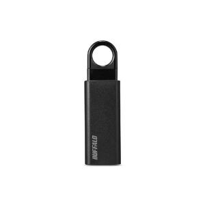 BUFFALO　ノックスライドUSBメモリ ブラック [128GB/USB TypeA/USB3.1/ノック式]　RUF3-KS128GA-BK｜コジマYahoo!店