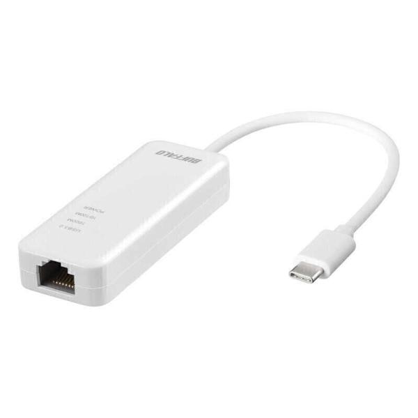 BUFFALO　LAN変換アダプタ [USB-C オス→メス LAN]　ホワイト Giga USB3...