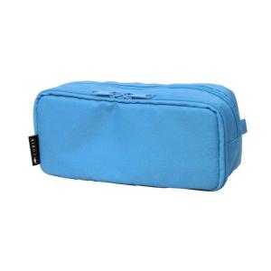 エムプラン ペンケース ラウンドジップ ボックス スカイブルー 106163-36