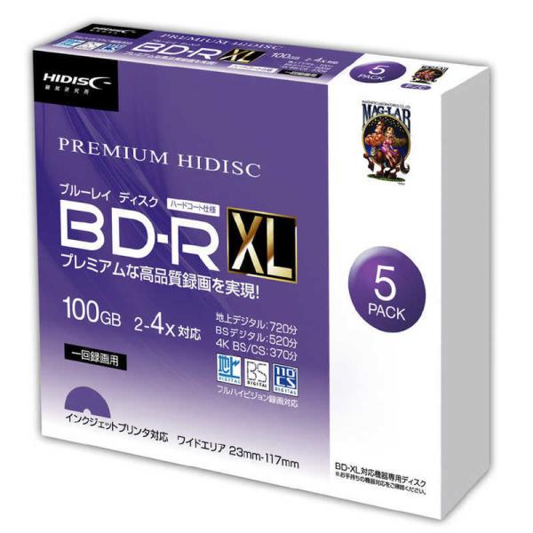 HIDISC　BD-R XL　HDVBR100YP5SC