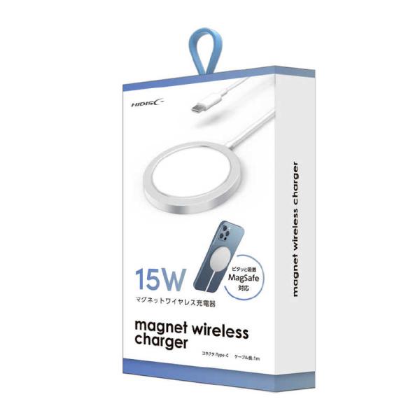 HIDISC　置くだけで充電できる 15Wワイヤレスチャージャー ホワイト ［15W］　HD-WCP...