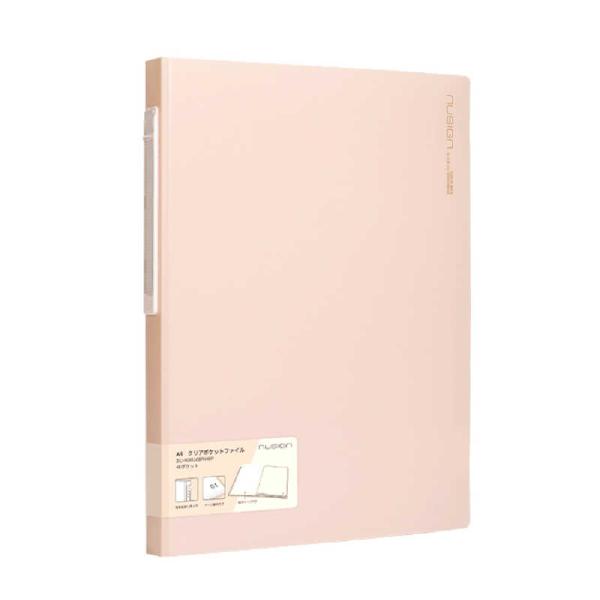 DELI　A4クリアポケットファイル(40P) nusign(ニューサイン) ピンク　DLI-NDB...