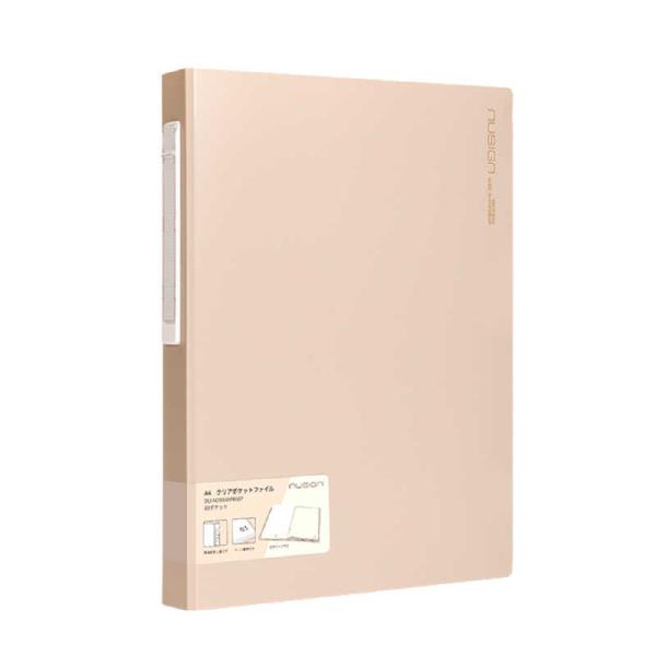 DELI　A4クリアポケットファイル(60P) nusign(ニューサイン) ベージュ　DLI-ND...