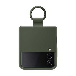 GALAXY Galaxy Z Flip4 Silicone Cover with Ring カーキ色 EF-PF721TGEGJP