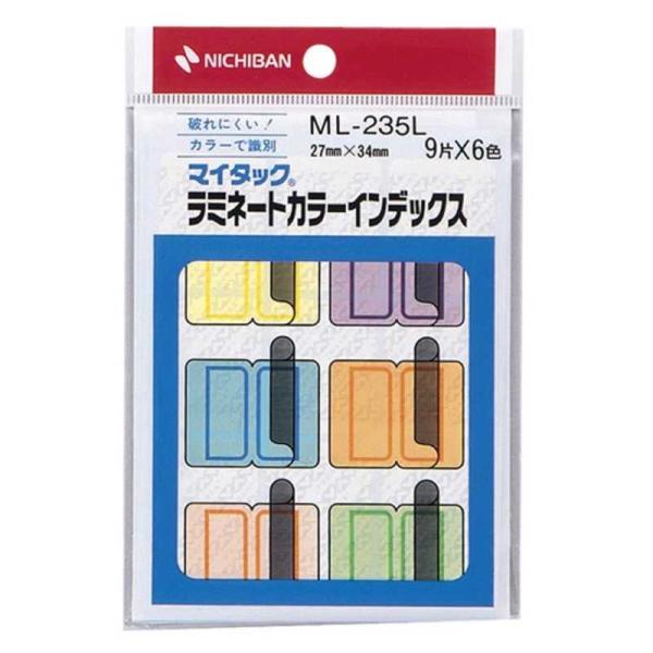 ニチバン　セルフラベル ラミネートカラーインデックス マイタック 6色　ML-235L