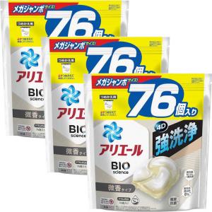 P&G ARIEL バイオサイエンス ジェルボール 4D 微香タイプ つめかえ用 メガジャンボケース販売用 76個×3個