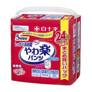白十字 サルバやわ楽パンツしっかり長時間 M-L 18枚入り 【3個セット