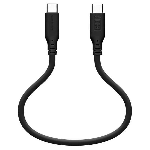 ラスタバナナ　USB-C ⇔ USB-Cケーブル [充電 /転送 /0.3m ]　チャコールグレー　...