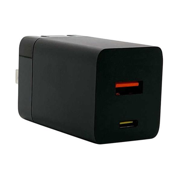 ラスタバナナ　AC充電器TypeC PD33W/USB-A 5V2.4A BK ブラック　RACCA...