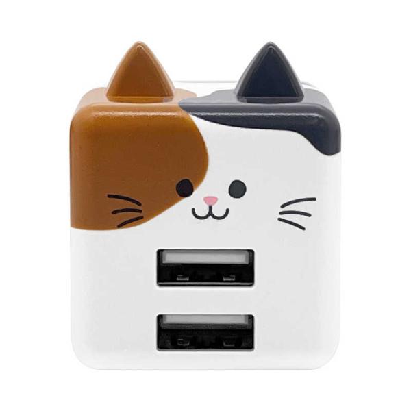 ラスタバナナ　モバにゃー AC充電器 USB A×2ポート 2.4A ミッケ　RAC2A2A02MI...