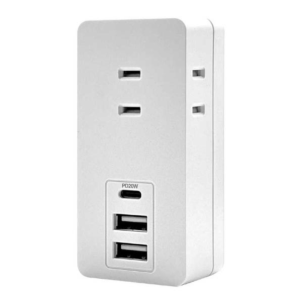 ラスタバナナ　電源タップType-C PD20W USB-A×2 15W 3コンセント ［直挿し /...